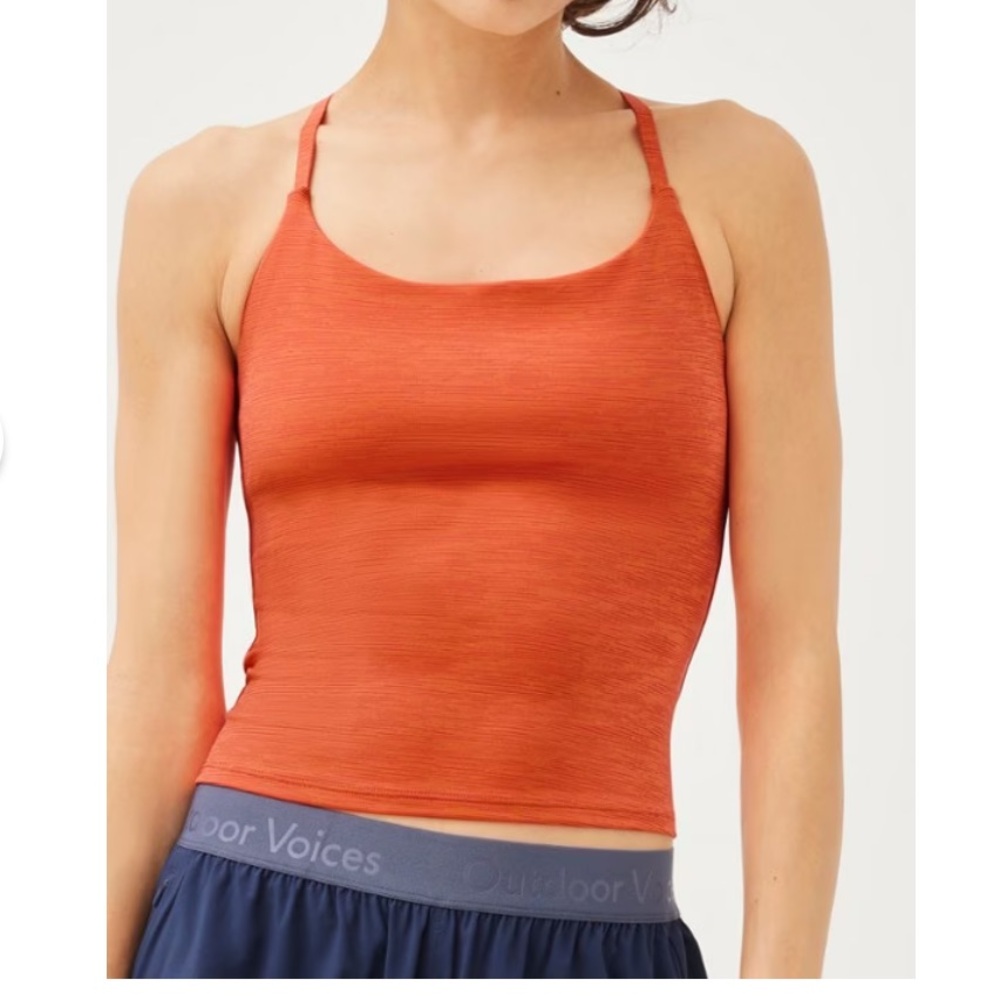 Outdoor Voices TechSweat MoveFree Cami Tank - WHITE/CREAM/OAT - XS